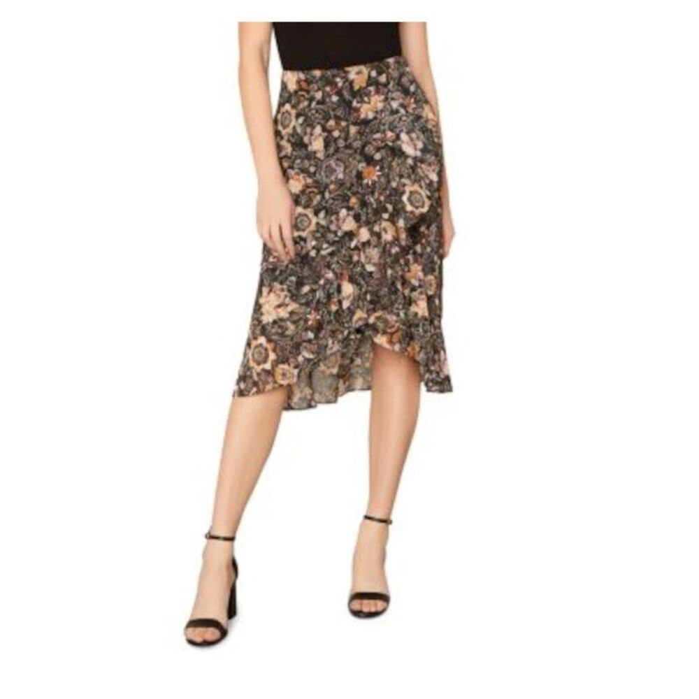 CUPCAKES AND CASHMERE Black Knee Length Skirt 0
